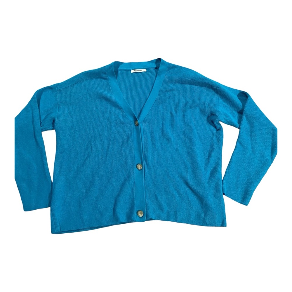 Blue Wool Women's Cardigan
